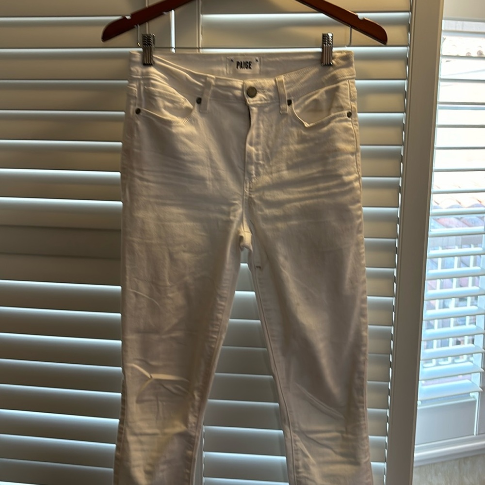 Paige white skinny jeans, size 28, brand new, barely worn